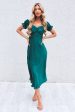 Claudia Midi Dress - Forest Green For Cheap