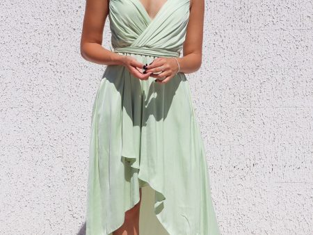 Cloud Nine Dress - Pistachio Sage Fashion