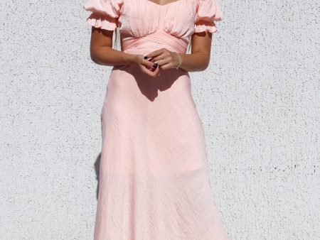 Claudia Midi Dress - Peach For Cheap