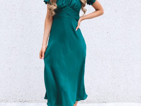 Claudia Midi Dress - Forest Green For Cheap