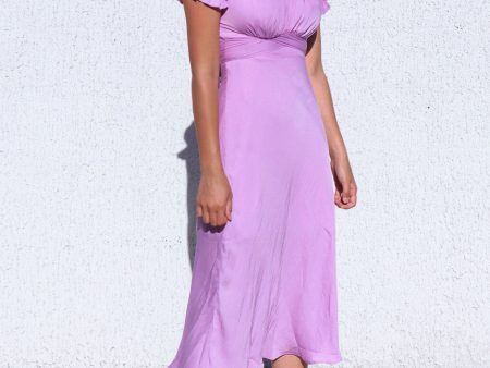 Claudia Midi Dress - Lilac Online Hot Sale