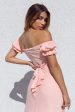 Claudia Midi Dress - Peach For Cheap