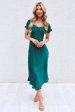 Claudia Midi Dress - Forest Green For Cheap