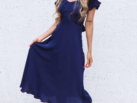 Claudia Midi Dress - Navy Cheap