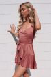 Alyssa Satin Dress - Rose Pink Cheap