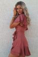 Satin Butterfly Dress - Rose Pink on Sale