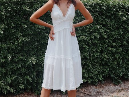 Lucianna Midi Dress - White Online Sale