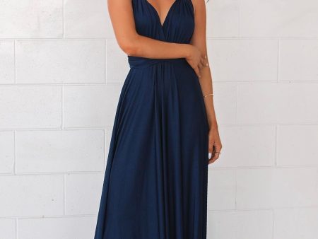 Pandora Multiway Gown - Navy Jersey Online Sale