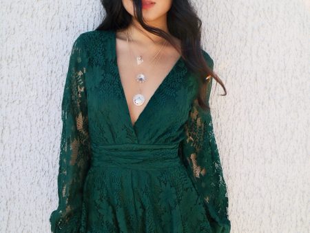 Monaco Lace Playsuit - Green Online