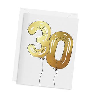 30 Balloons Card Online Hot Sale