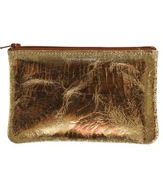 Gold Foil Small Zip Pouch Discount