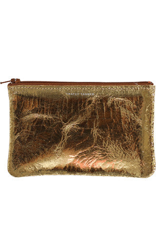 Gold Foil Small Zip Pouch Discount