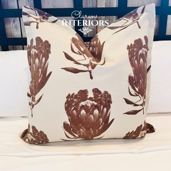 Brown Protea Scatter Cushion Cover Sale