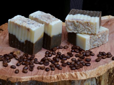 Coffee And Cream Skin Soap with Caffeine, Unscented Bar Soap Hot on Sale