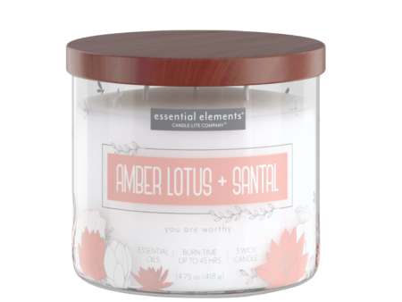 Amber Lotus & Santal 3-wick 14.75oz Jar Candle Sale