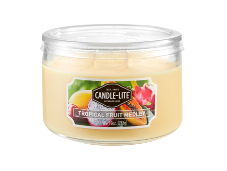 Tropical Fruit Medley 3-wick 10oz Jar Candle For Discount