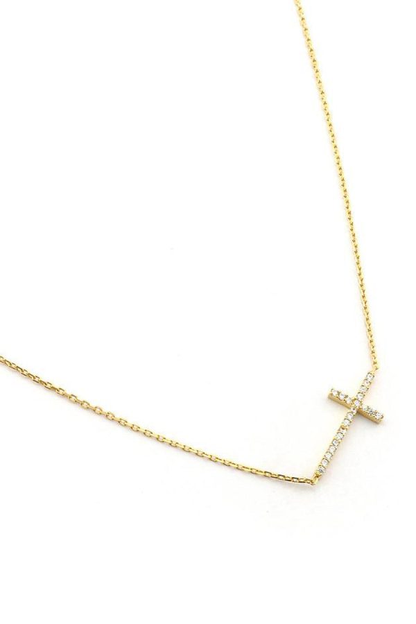 Horizontal Cross Necklace For Cheap