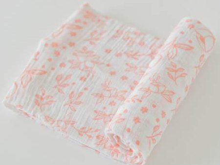 Garden Rose Cotton Muslin Swaddle Online