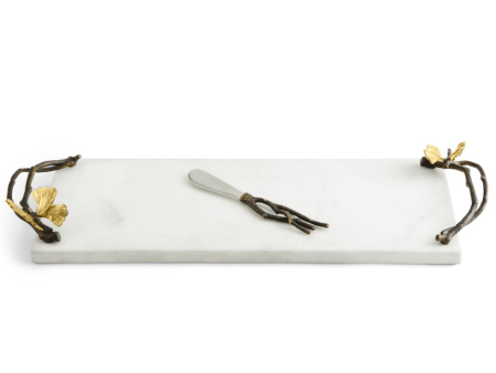 Butterfly Ginkgo Small Cheese Board w  Knife on Sale