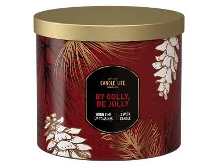 By Golly Be Jolly 3-wick 14oz Jar Candle Online Sale