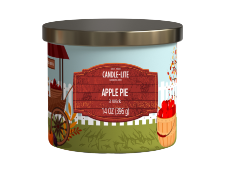 Apple Pie 3-wick 14oz Jar Candle Fashion