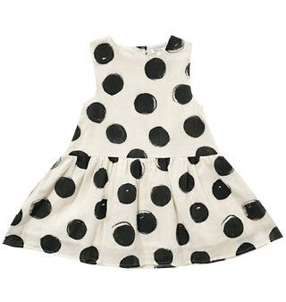 Dots Button Back Dress For Discount