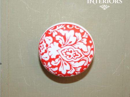 Red floral knob Sale