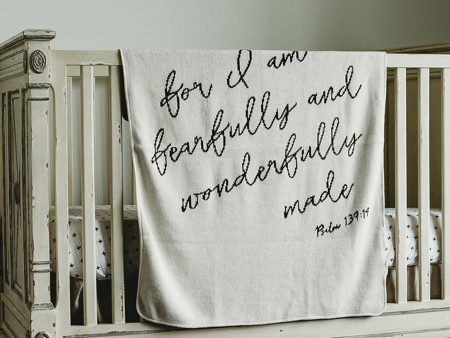 Knit Throw  - Psalm 139: 14 Sale