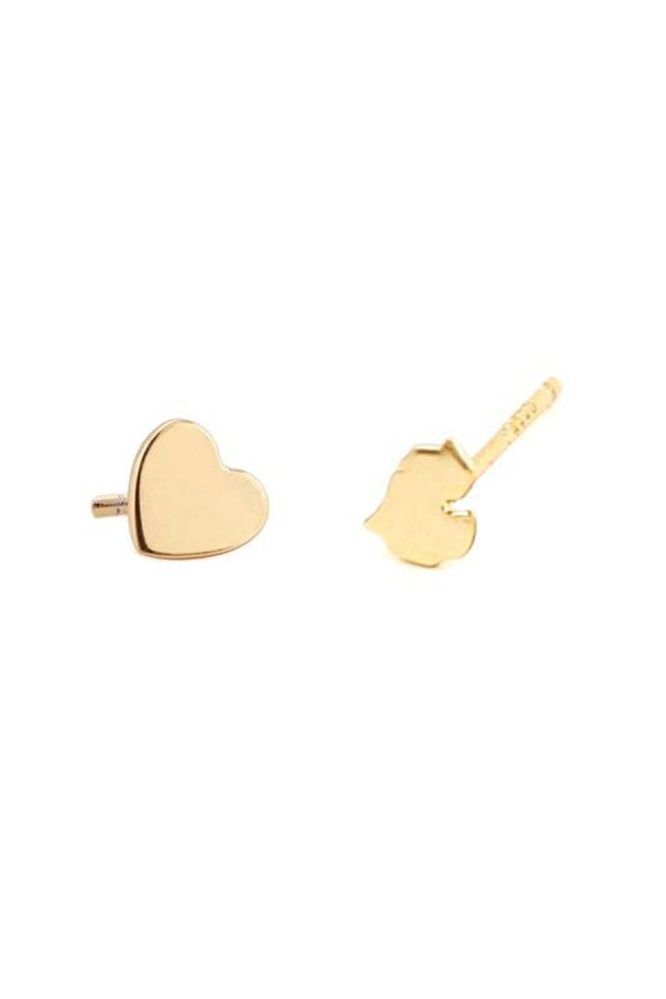 Michigan & Heart Stud Combo Earrings Supply