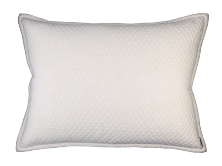 Laurie Diamond Quilted Luxury Euro Pillow - Ivory 27x36 For Discount