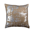 Moderne Square Pillow - Straw Velvet Platinum Foil 22x22 Sale