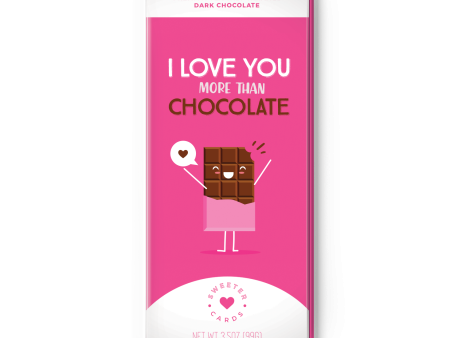 I Love You More Than Chocolate | Sea Salt Caramel Dark Chocolate Online Sale