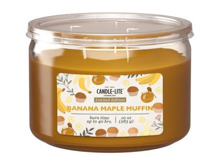 Banana Maple Muffin 3-wick 10oz Jar Candle Fashion