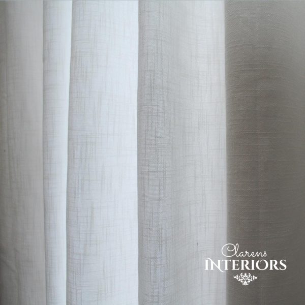 Hemp White Eyelet Curtain Online