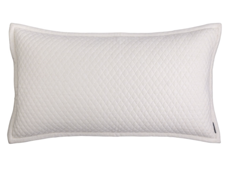 Laurie Diamond Quilted King Pillow - Ivory 20x36 Fashion