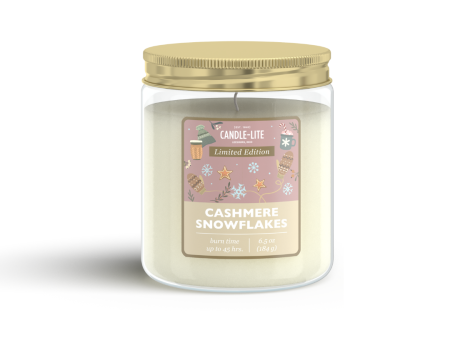 Cashmere Snowflakes 6.5oz Jar Candle For Sale