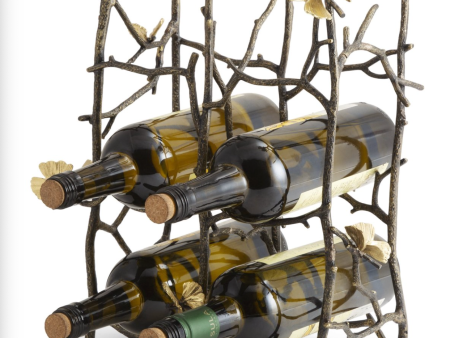 Butterfly Ginkgo 6-Bottle Wine Rack Cheap