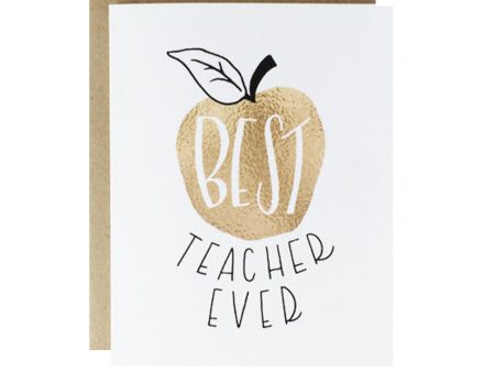 Best Teacher Ever Card Hot on Sale