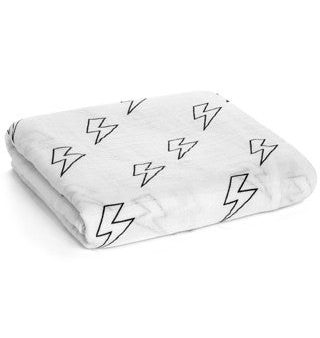 Organic Muslin Swaddle Blanket - Lightning Bolts Cheap