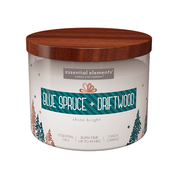 Blue Spruce + Driftwood 3-wick 14.75oz Jar Candle Cheap