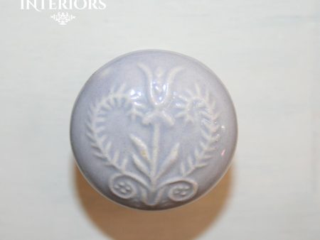 Embossed grey knob For Discount