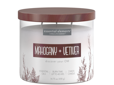 Mahogany & Vetiver 3-wick 14.75oz Jar Candle Hot on Sale