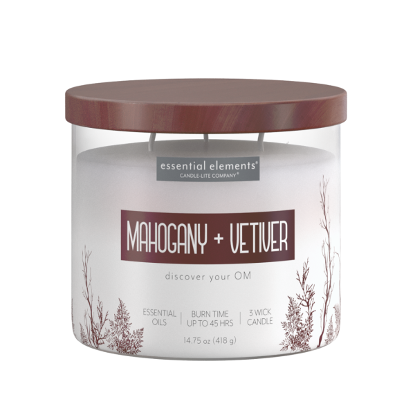 Mahogany & Vetiver 3-wick 14.75oz Jar Candle Hot on Sale