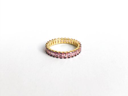 Baguette Stackable Ring | Pink Online now