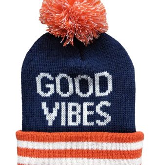 Good Vibes Pom Pom Beanie Sale