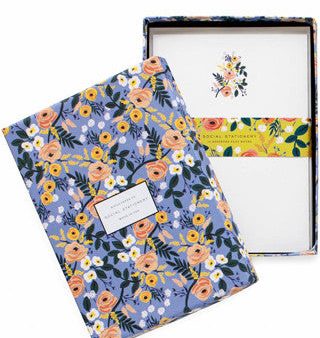 Violet Floral Stationery on Sale