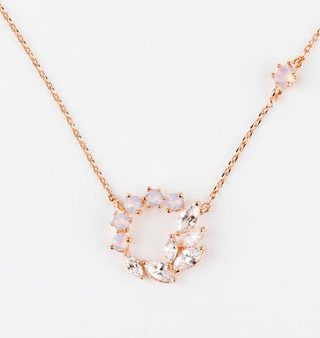 Delicate CZ Wreath Necklace | Rose Gold Discount