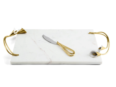 Calla Lily Cheese Board w  Knife Fashion