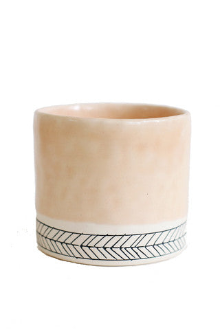 Small Herringbone Round Planter Supply