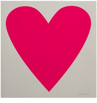 Neon Pink Heart Print Online Sale